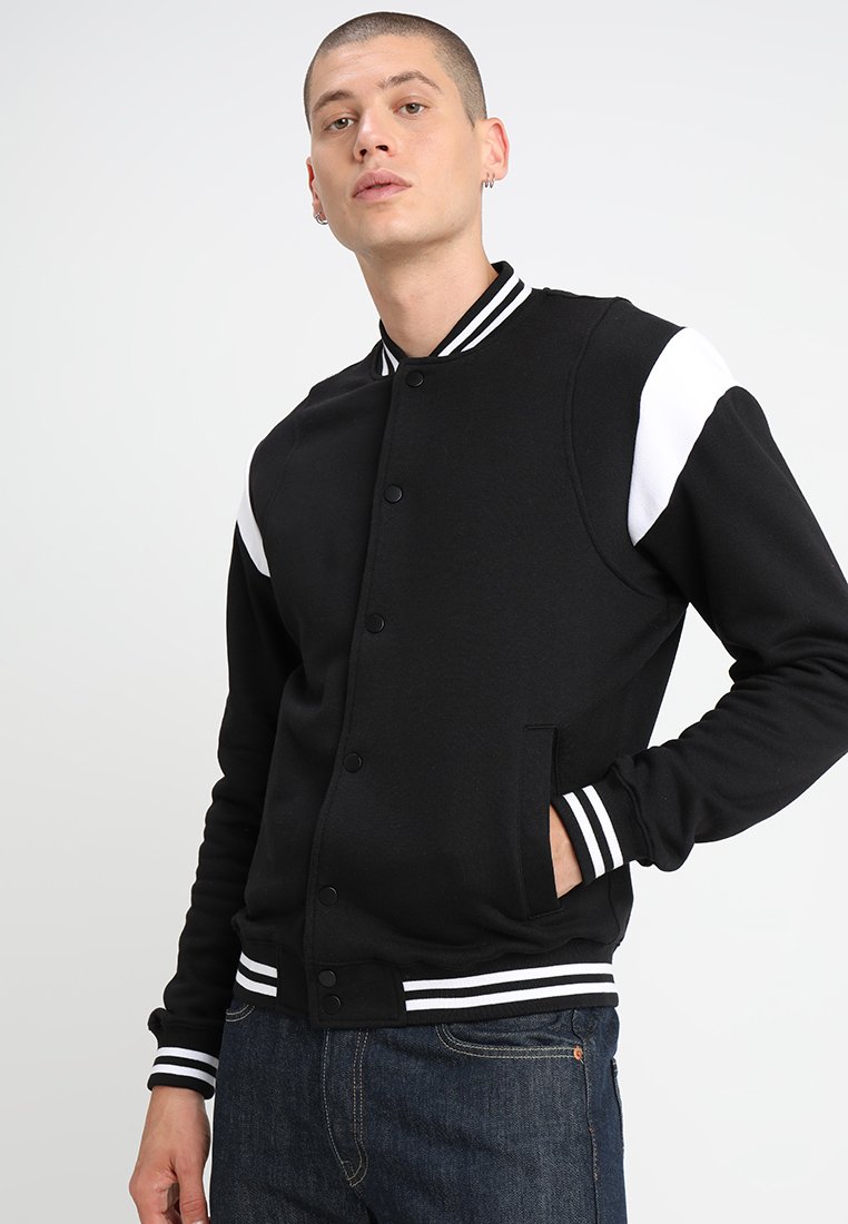 Urban Classics Ladies - ORGANIC College Sweat Jacket Black