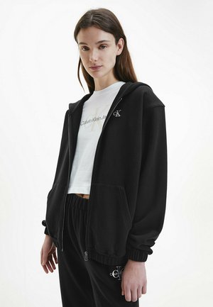Sweater met rits - black