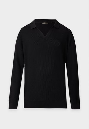 Cavalli Uomo, FANCY V NECK - T-shirt à manches longues - black