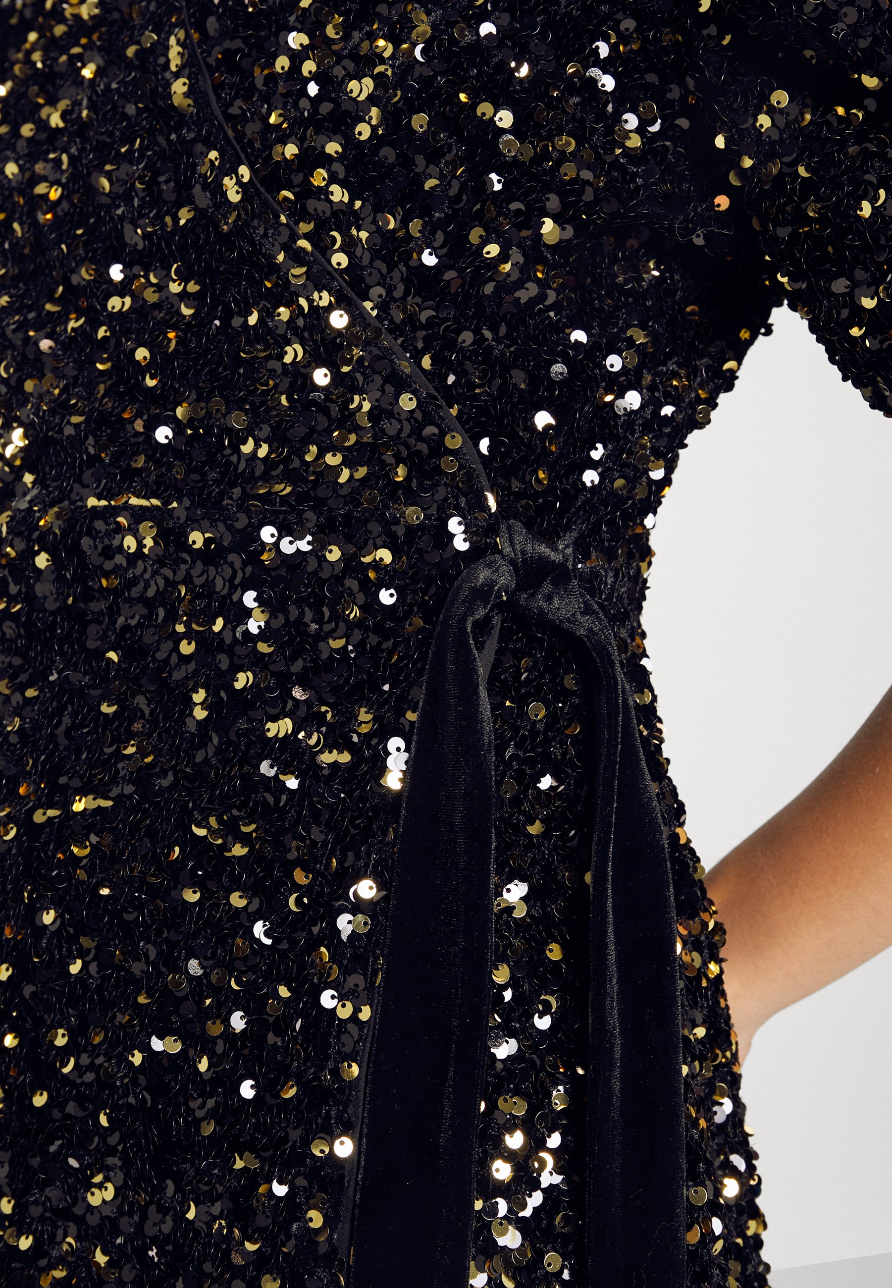 gold and black party dress