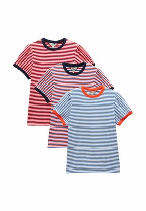 REGULAR FIT - ERIN 3 PACK SHORT SLEEVE - Print T-shirt - red/blue/red/blue stripe