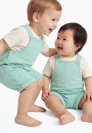 Jacky Baby, UNTERZIEHER KURZARM LOVELY FLOWERS UNISEX SET - Peto - mint/off-white