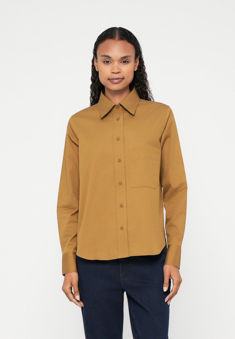 closed Overhemdblouse bruin