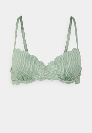 Hunkemöller SCALLOP - Haut de bikini - green