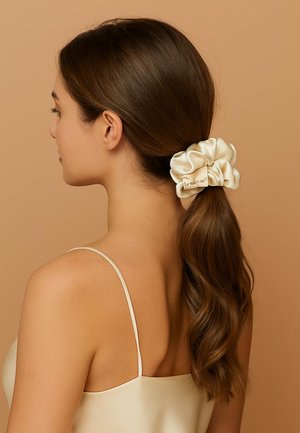 CRYSTALLOVE GUMKA DO WŁOSÓW Z JEDWABIU - YELLOW BEIGE - Haar-Styling-Accessoires - beige