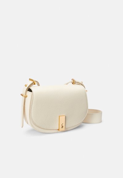 Polo Ralph Lauren POLO ID LEATHER SADDLE BAG - Mala a tiracolo - ivory