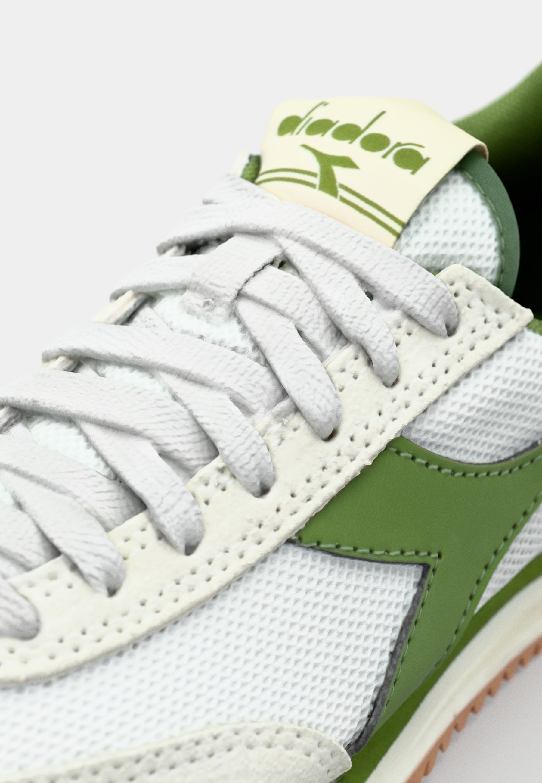 Diadora CROSS UNISEX - Trainers - white/banana palm/white - Zalando.ie