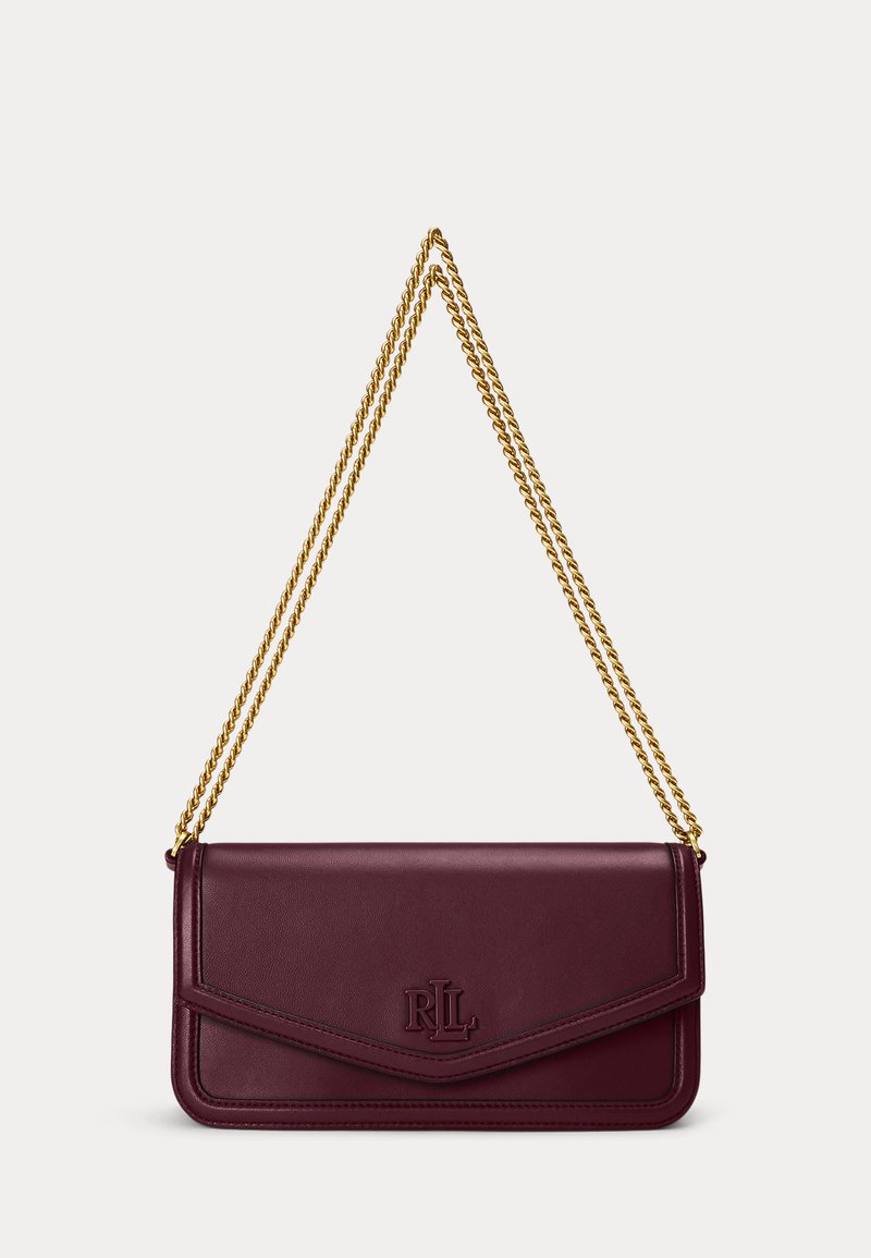 Lauren Ralph Lauren NAPPA LEATHER MEDIUM SAWYER BAG - Borsa a tracolla - pinot noir