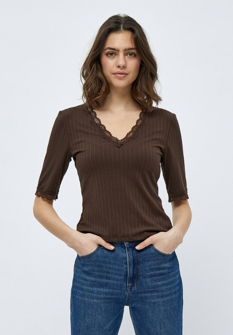 PEPPERCORN PCGAI Tshirt imprimé slate brown/marron ZALANDO.FR