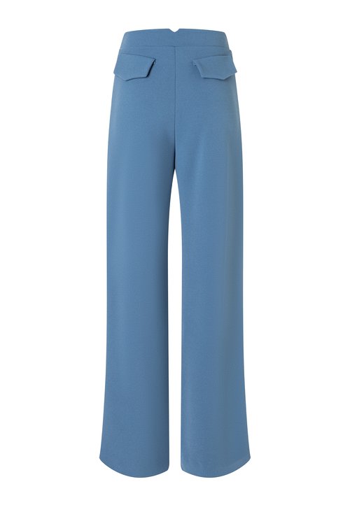 パンツ ELISABETTA FRANCHI Women Straight Pants PJ20S36E2 104 BLUE Elisabetta Franchi PANT - Trousers - navy/dark blue - Zalando