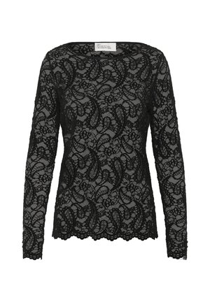My Essential Wardrobe, MWSALVI LS LACE BLOUSE - Blúzka - black