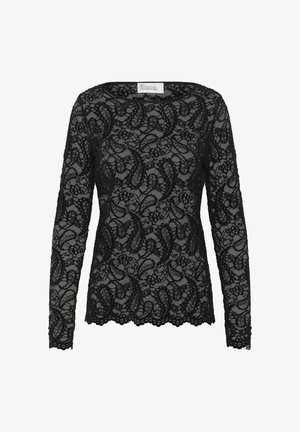 My Essential Wardrobe, MWSALVI LS LACE BLOUSE - Bluse - black