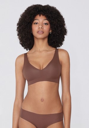 Tezenis, NATURAL LIFTING LASER CUT - T-Shirt BH - brown