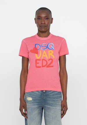 JUST RIGHT TEE - Print T-shirt - coral