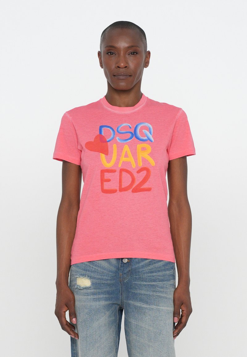 Dsquared2 JUST RIGHT TEE - T-shirts med print - coral