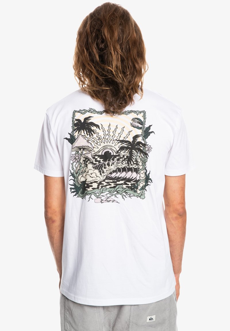 Herren T-Shirts basic | Quiksilver T-Shirt print white/offwhite - TY52085 Herren T-Shirts basic | Quiksilver T-Shirt print white/offwhite - TY52085