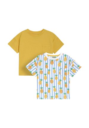 JoJo Maman Bébé REGULAR FIT - 2-PACK - Marškinėliai su spaudiniu - yellow pineapple