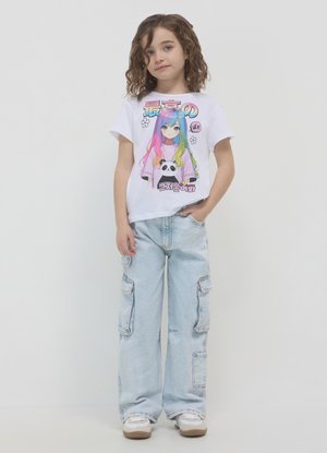 Calliope Pantaloni cargo - blu denim chiaro