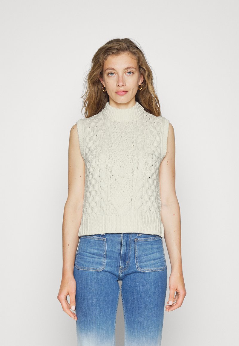 Polo Ralph Lauren ARAN SLEEVELESS Jumper chic cream/offwhite