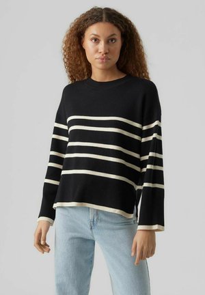 VMSABA LS O-NECK STRIPE GA NOOS - Maglione - black