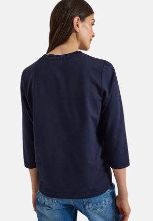 Cecil, 3/4-ARM SHIRT MIT RUNDHALS UND WORDING - T-shirt à manches longues - urban dark blue
