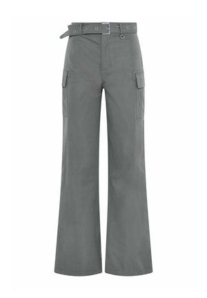 Long Tall Sally BELTED - Cargo trousers - grey