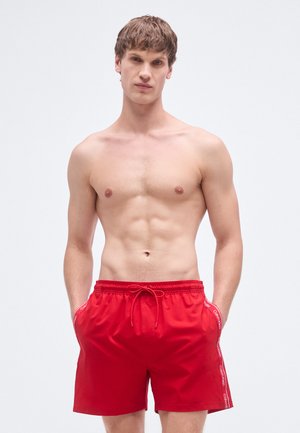MEDIUM DRAWSTRING CORE LOGO TAPE - Swimming shorts - red gala