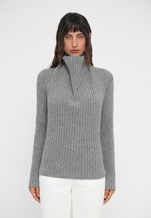 DRAPED JUMPER - Jersey de punto - grey melange