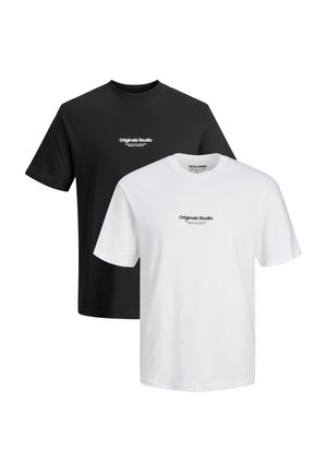 2-ER SET LOGO JORVESTERBRO - Print T-shirt - schwarz weiß