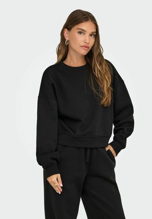 ONLY, ONLBEST L/S CREW NECK SWT NOOS - Sweatshirt - black