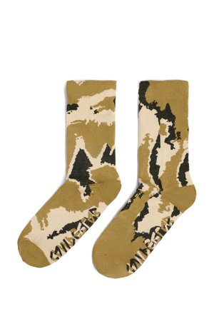 Socken - grün beige