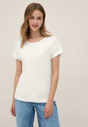 MIT BURN-OUT-DETAILS - T-Shirt basic - weiß