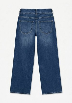 Vero Moda, WIDE-FIT JEANS VMRIVER-STRETCH MID RISE WIDE LEG FIT JEANS - Jean droit - dark blue denim