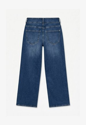 Vero Moda, WIDE-FIT JEANS VMRIVER-STRETCH MID RISE WIDE LEG FIT JEANS - Jean droit - dark blue denim