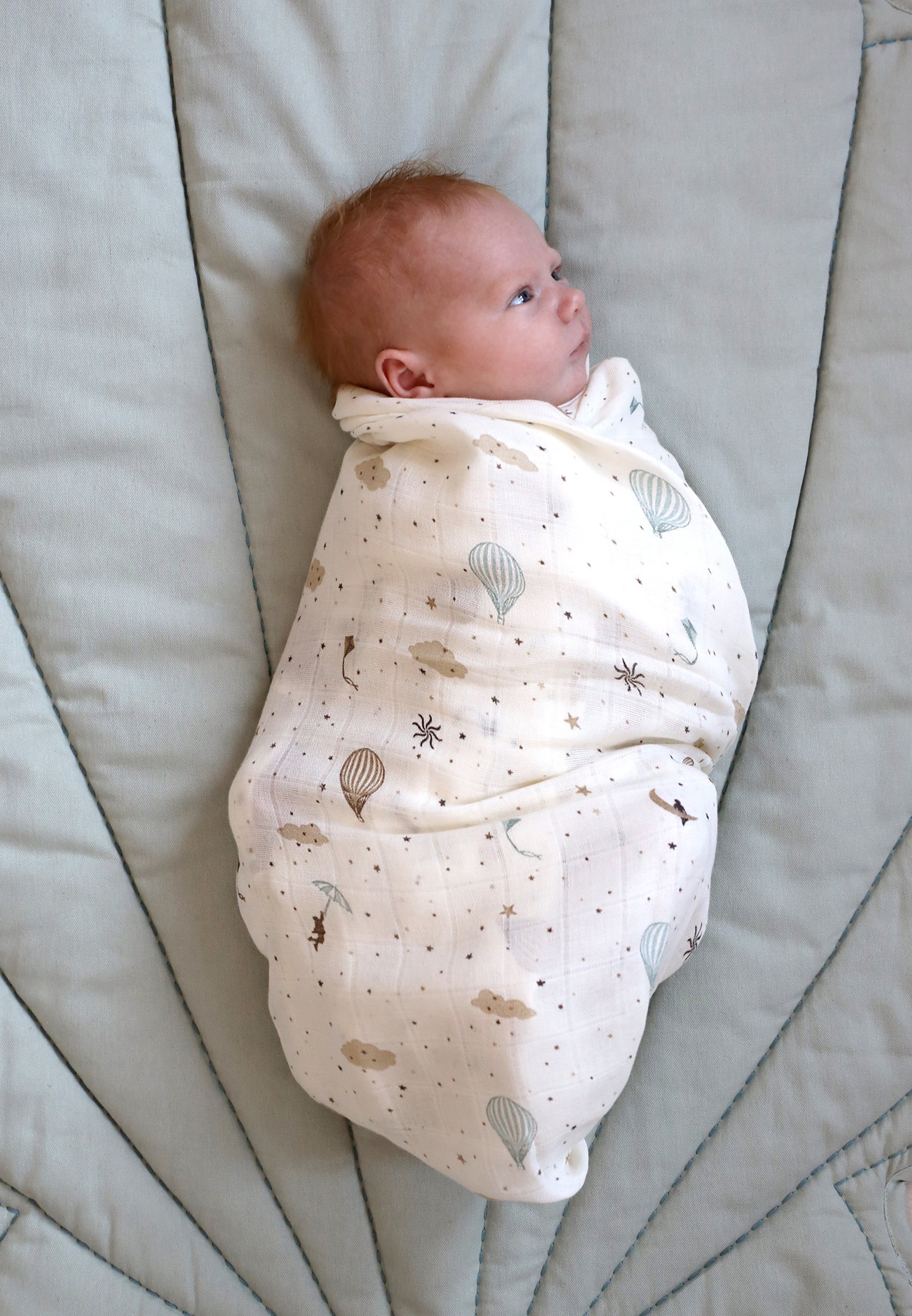 Coperta Swaddle In Mussola Di Cotone Per Neonati – Morbida E Traspirante, 62x28 Cm