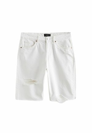 RIPPED  BERMUDA  TALL REGULAR FIT - Pantaloni scurți din denim - white