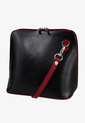 DrachenLeder Schoudertas - schwarz rot