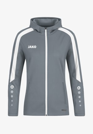 JAKO FUSSBALL POWER KAPUZEN - Sweat zippé - grau