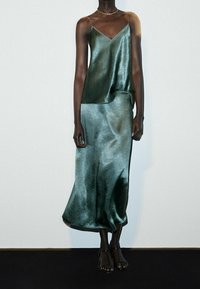Massimo Dutti A-linjekjol - mottled dark green