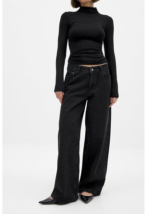 EMBELLISHED  - Jean flare - washed black