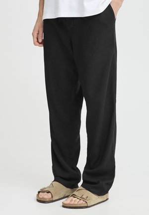 SDALANN LINEN MIX STRAIGHT FIT - Jogginghose - true black