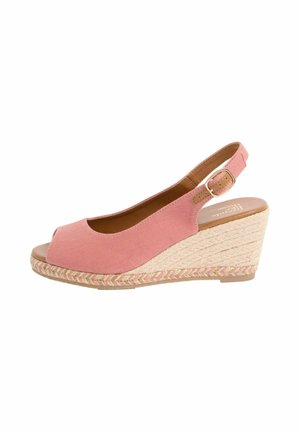 Friends Like These, REGULAR FIT - SLINGBACK PEEP TOE ESPADRILLE WEDGE SANDALS FIT . - Zapatos con punta abierta - coral pink canvas