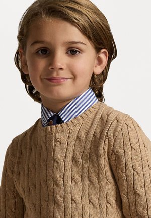 CABLE SWEATER - Pulover - camel
