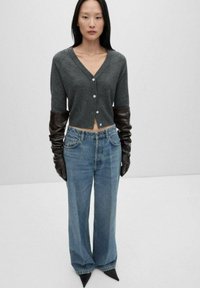 Mango LINITO - Neuletakki - mottled dark grey