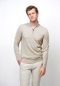 PROFUOMO THE MERINO HALF ZIP - Maglione - beige