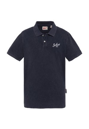 Schott POLO AVEC LOGO RÉTRO - Polo - marine foncé