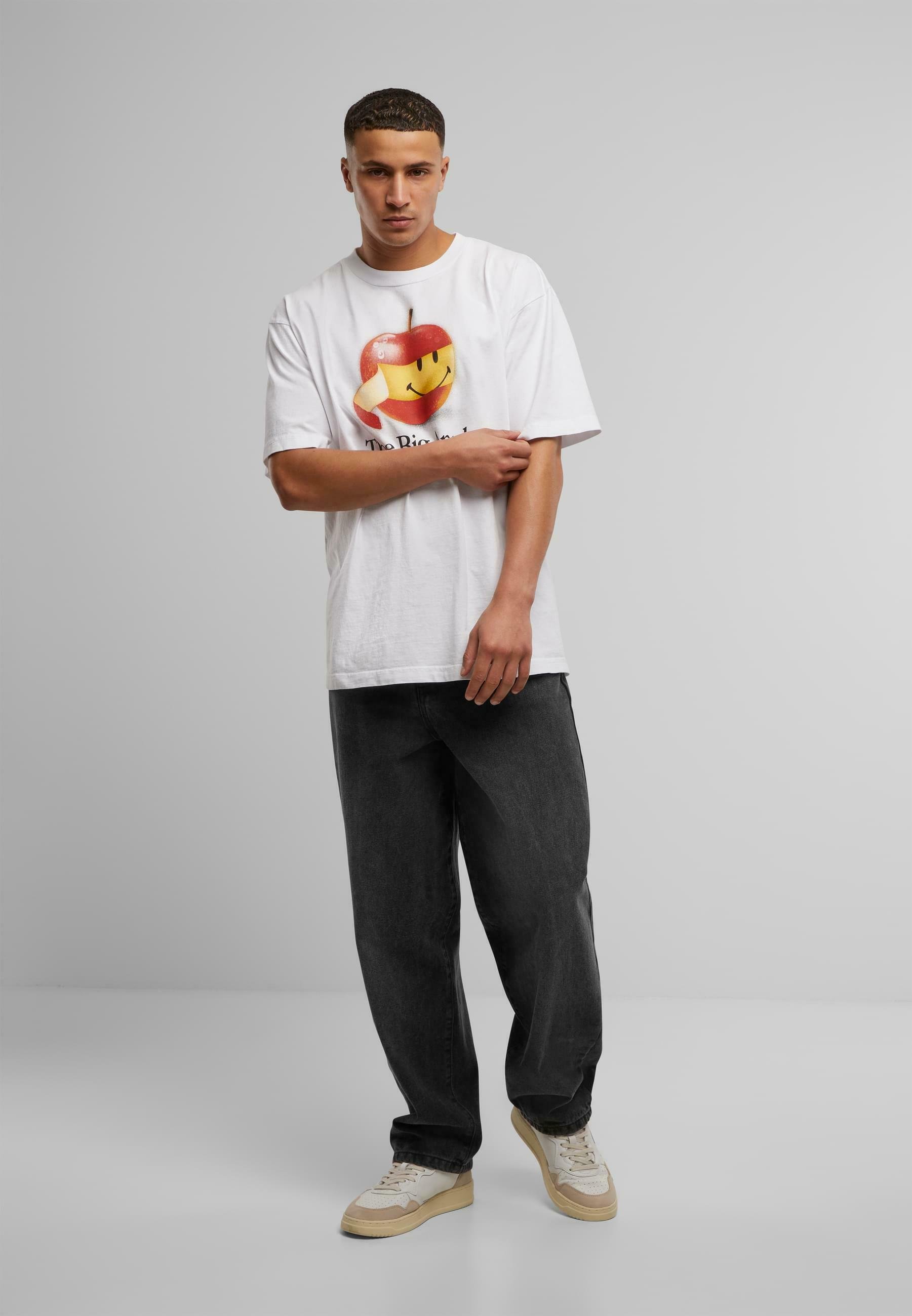 Market SMILEY BIG APPLE - Print T-shirt - white - Zalando.ie