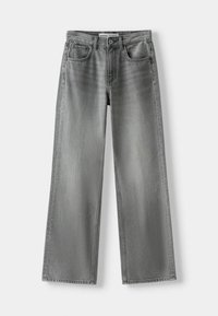 Flared Jeans - mottled dark grey