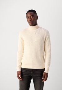 Lindbergh ROLL NECK STRUCTURE SWEATER - Maglione - ecru
