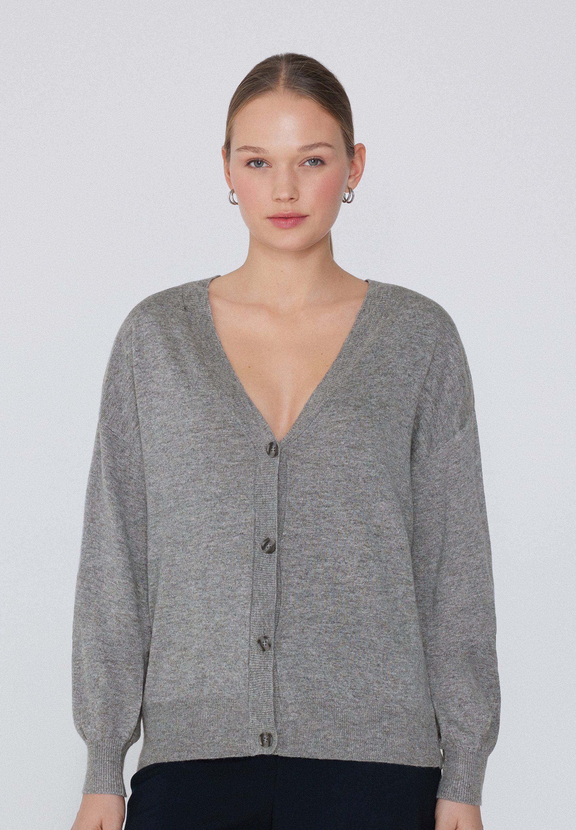 Tezenis Cardigan - grey wool blend/grey denim - Zalando